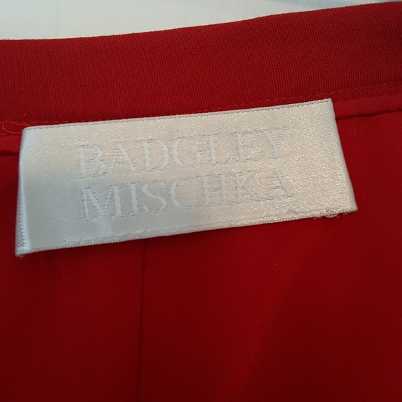 Badgley Mischka Women’s Red  Suit Skirt and Jacket size 10 - Picture 10 of 13